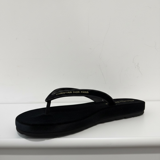 Pre-owned, NEW, Black Christian Dior Sandals, Size 41 (UK 7.5/8)