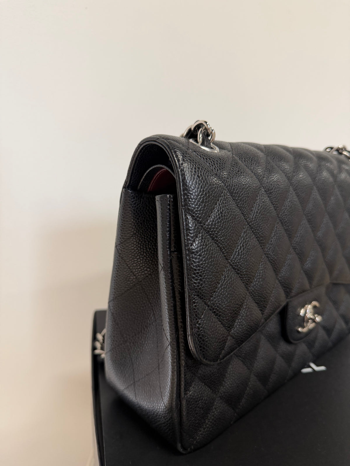 Preloved Chanel Handbag Jumbo Black