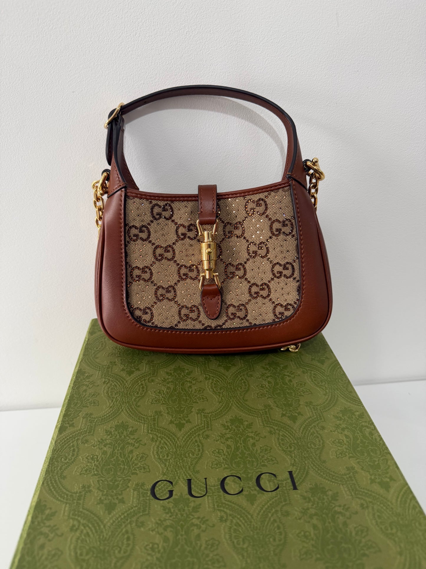 Re-edition Gucci Jackie 1961 Mini Crystal, GG Supreme and Leather Mini