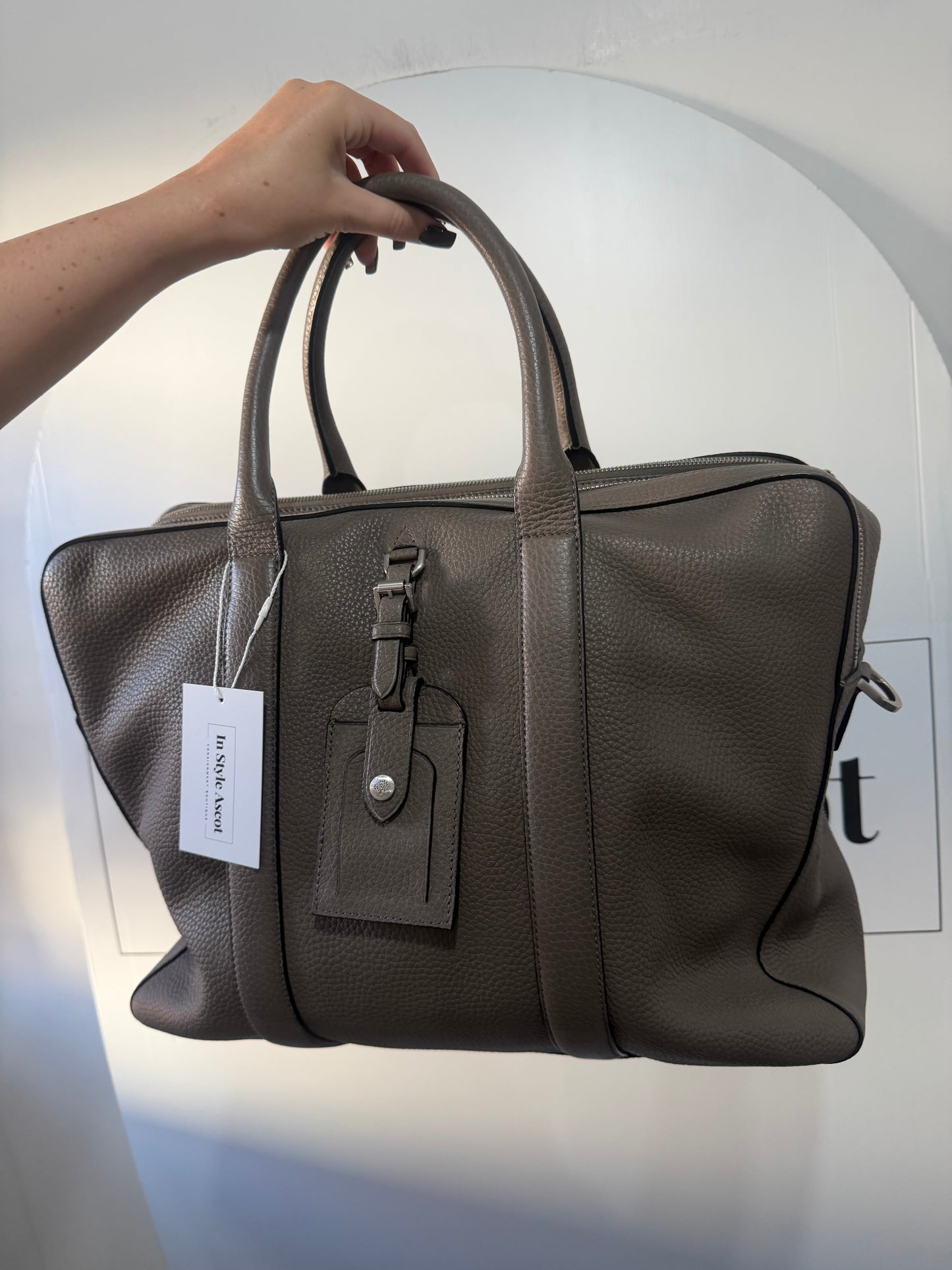 Grey Mulberry Weekender, Travel Bag