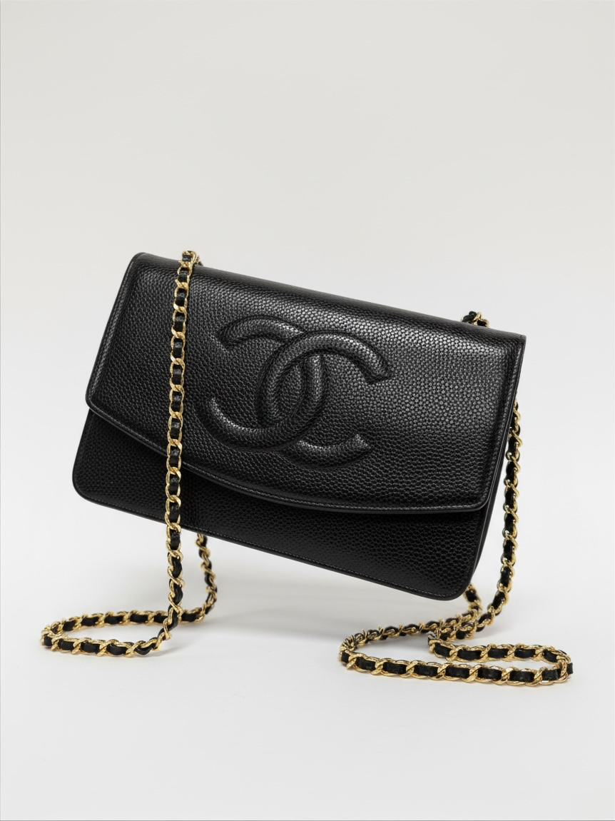 Preloved Chanel Handbag Black
