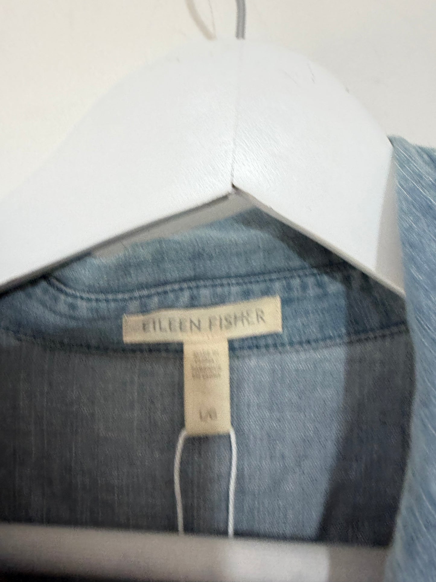 Preloved Light Blue Eileen Fisher Shirt, Size L