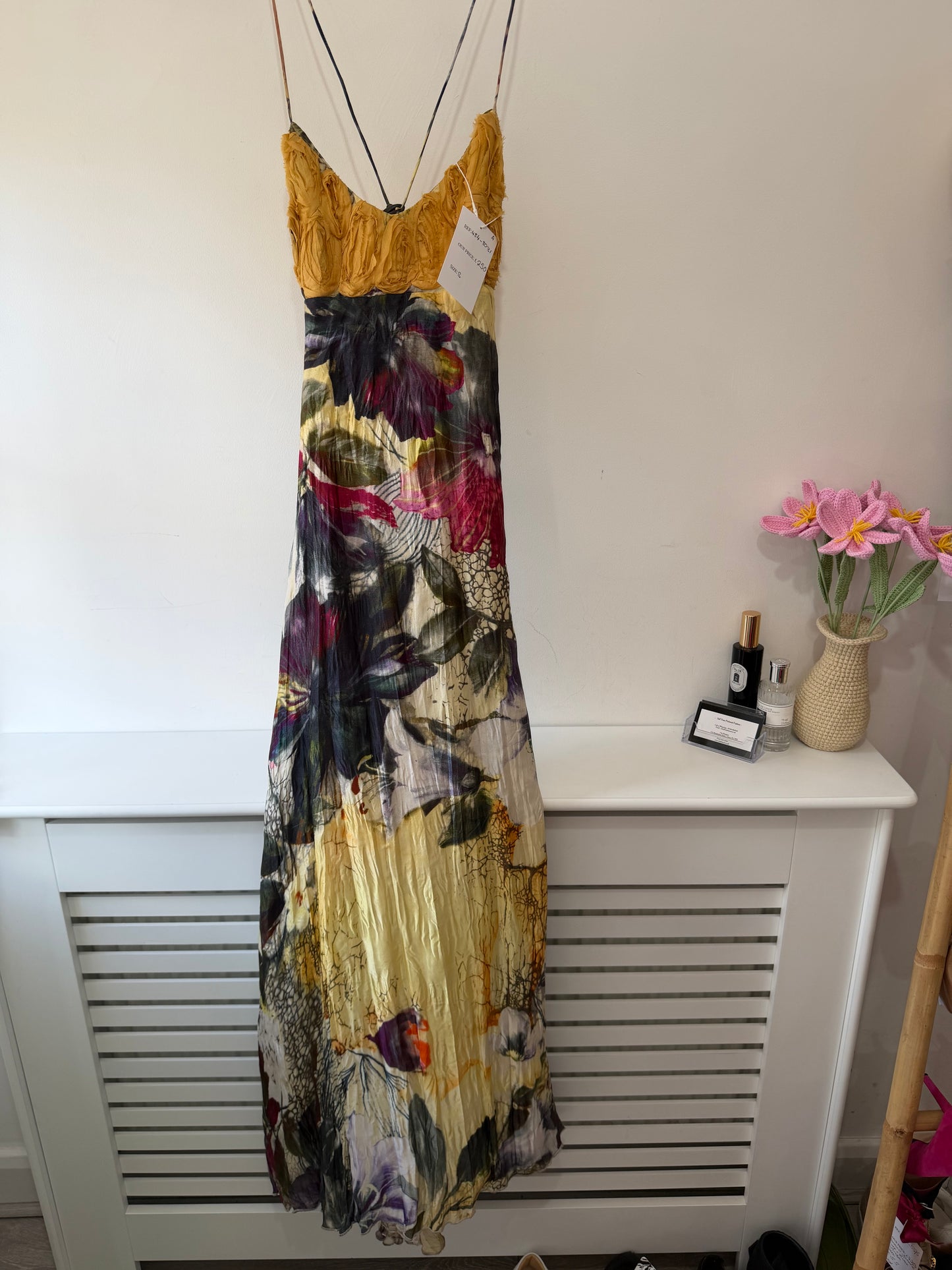 Pre-owned, Multicoloured Silk Designer Dress, Size S
