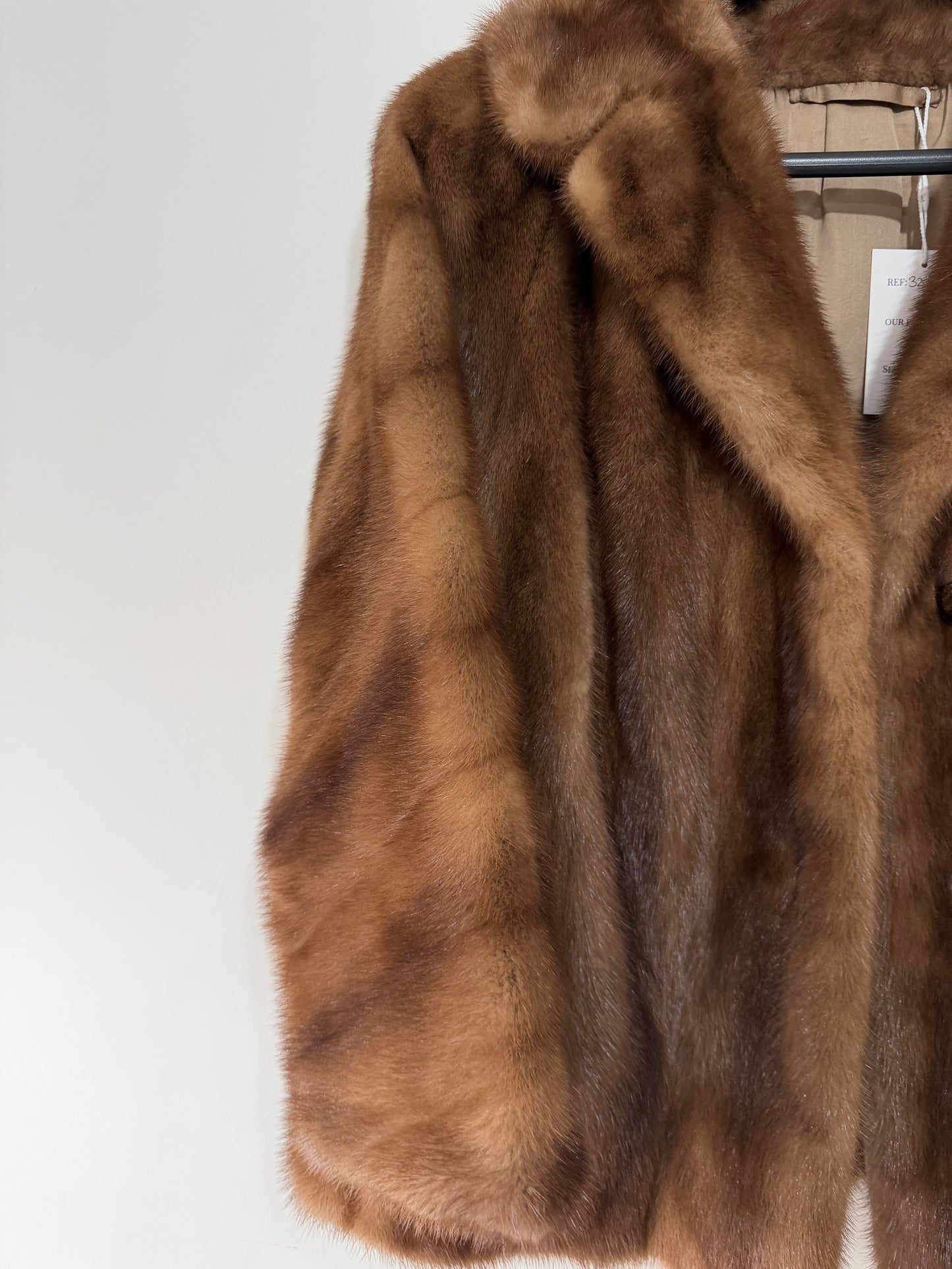 Preloved Mink Fur Coat Size S/M Brown