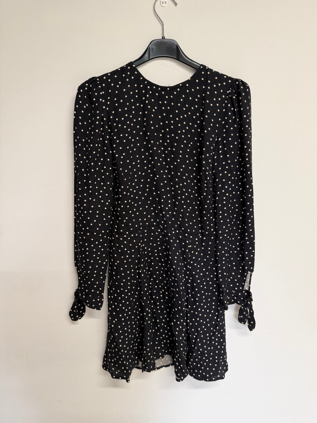 Preloved Reformation Dress Size UK 6 Black and White Polka Dot
