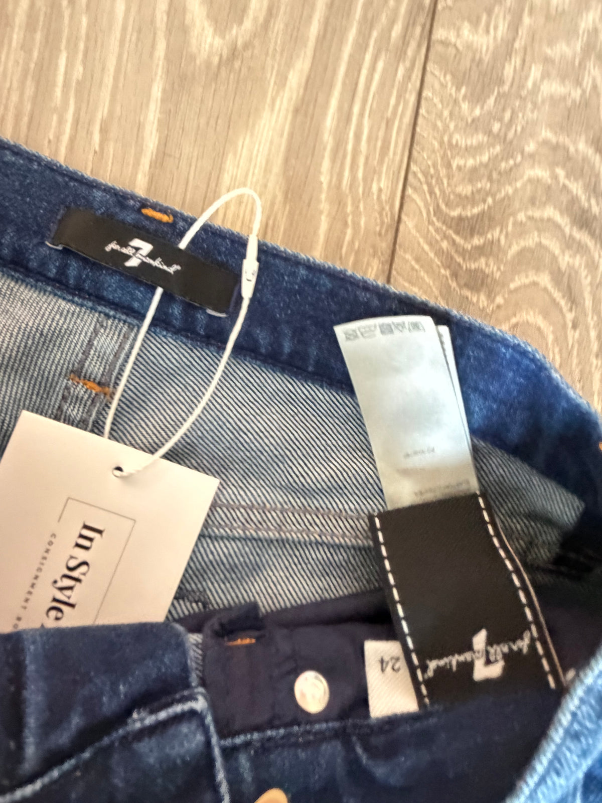 Preloved 7 for all mankind Wide Leg Jeans Size 6 Blue