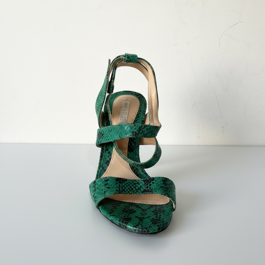 Preloved, Green Snakeskin  Uterque Heels, Size 38 - UK 5