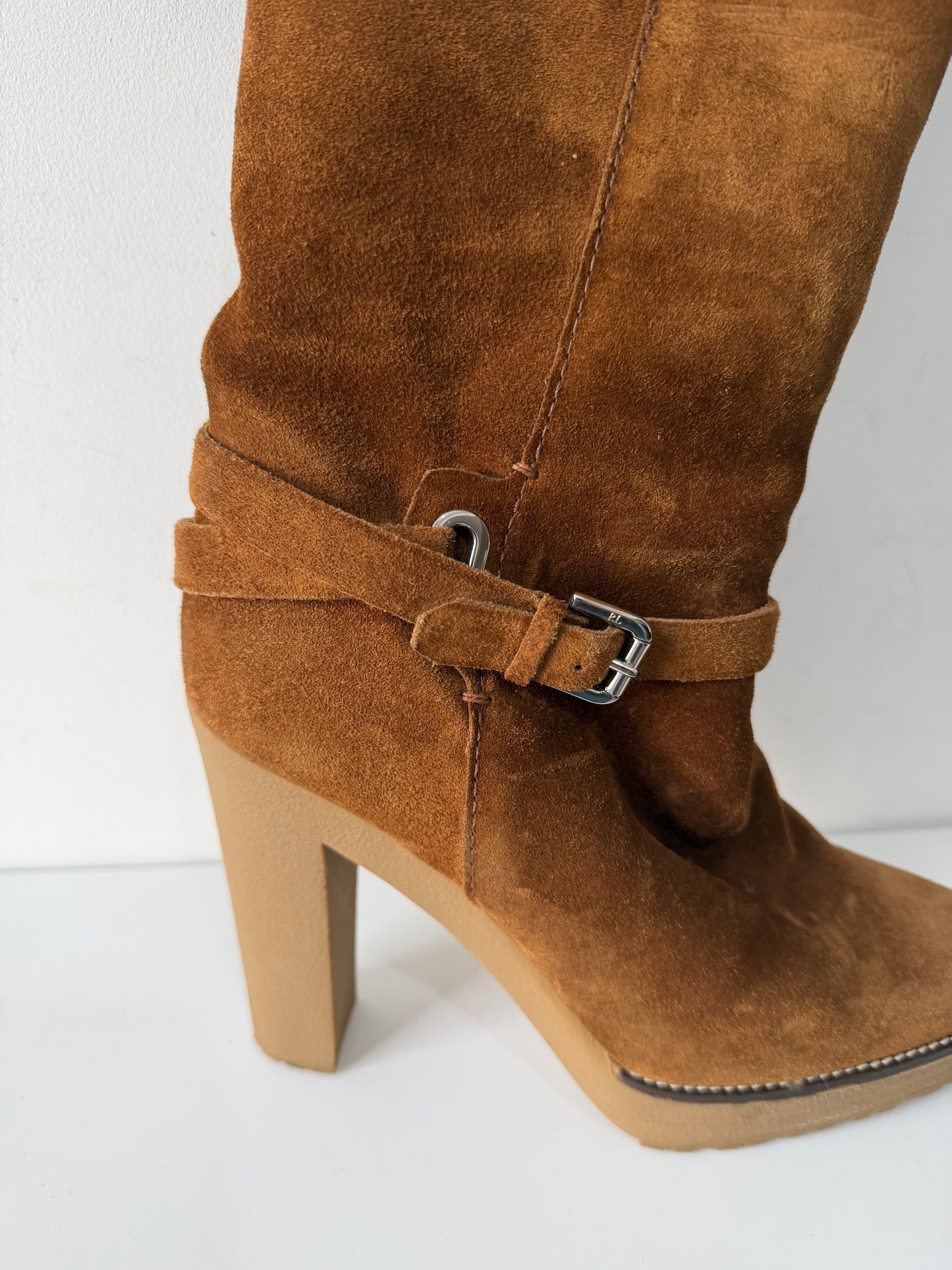 Preloved Ralph Lauren Boots Size 5.5 Brown