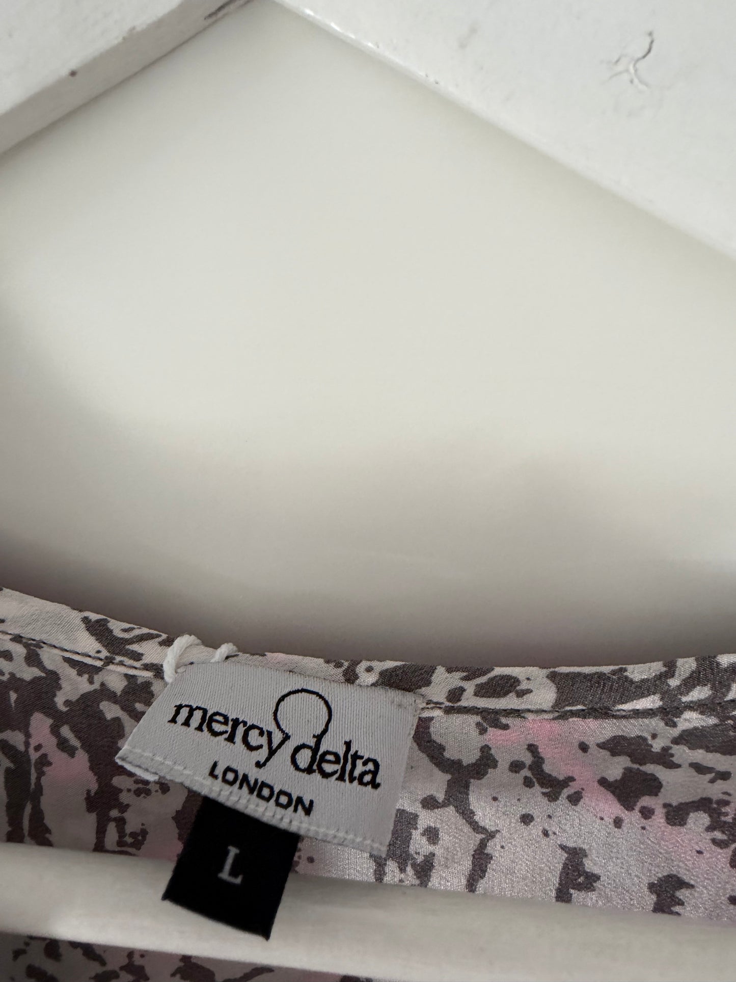 Pre-Loved Grey/Pink Mercy Delta Blouse, L