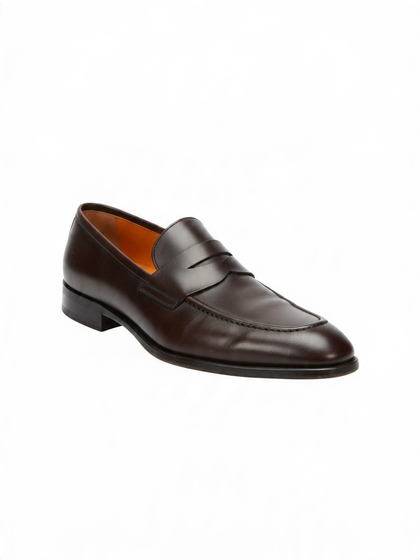 Preloved Santoni Loafers Size Men's 7 Dark Brown