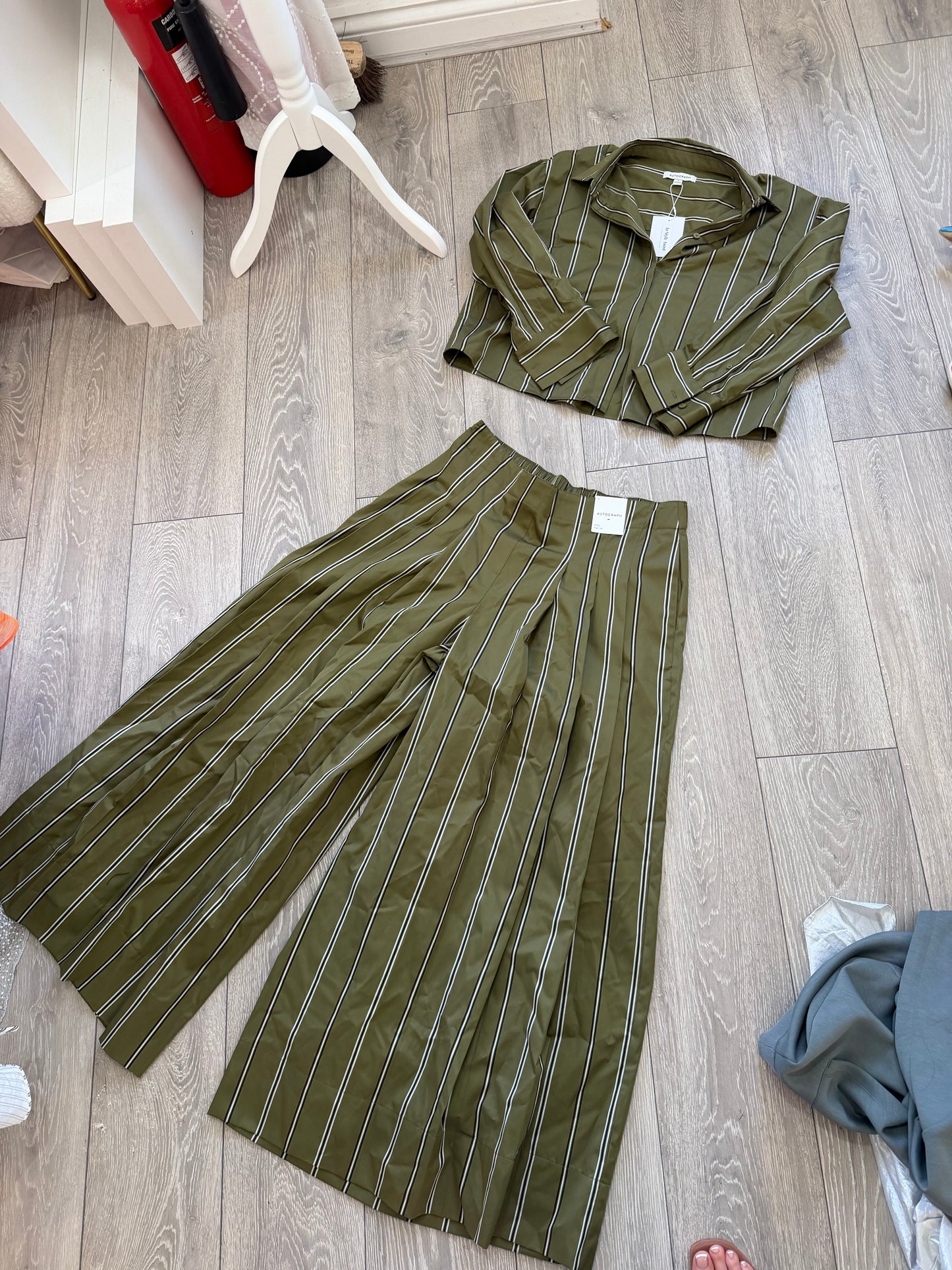 Preloved Green Autograph Shirt & Trousers, 12