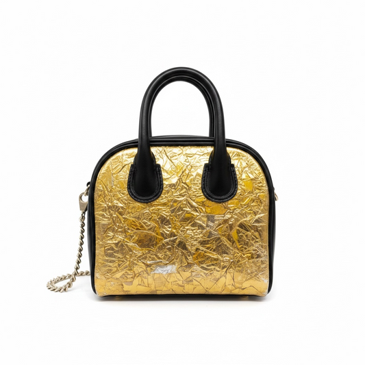 Christian Louboutin Preloved, Black and Gold Crossbody Bag