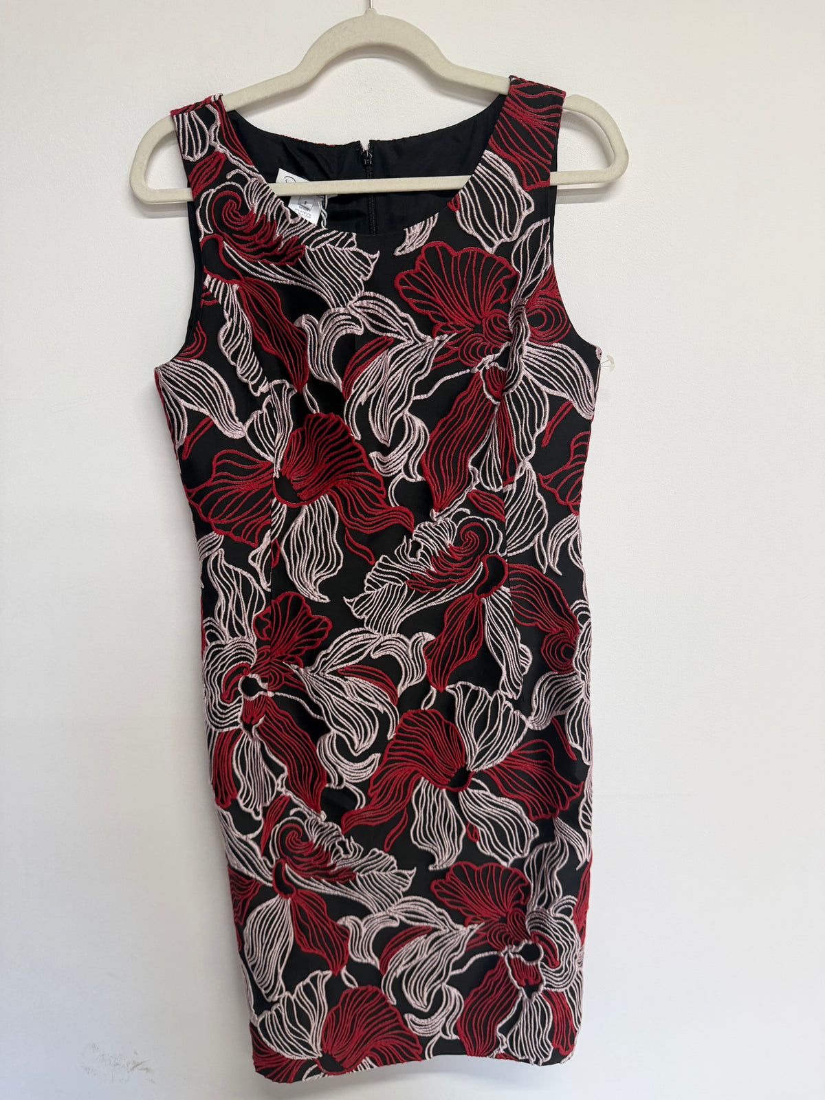 Preloved Oscar De La Renta Dress Size 12 Black & Red