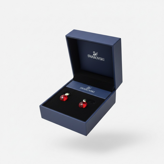 Red Apple Swarovski Crystal Earrings