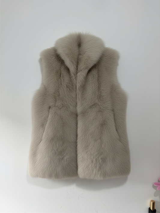 Preloved Reiss Reversible Sheepskin Gilet Size S (fits M) Beige