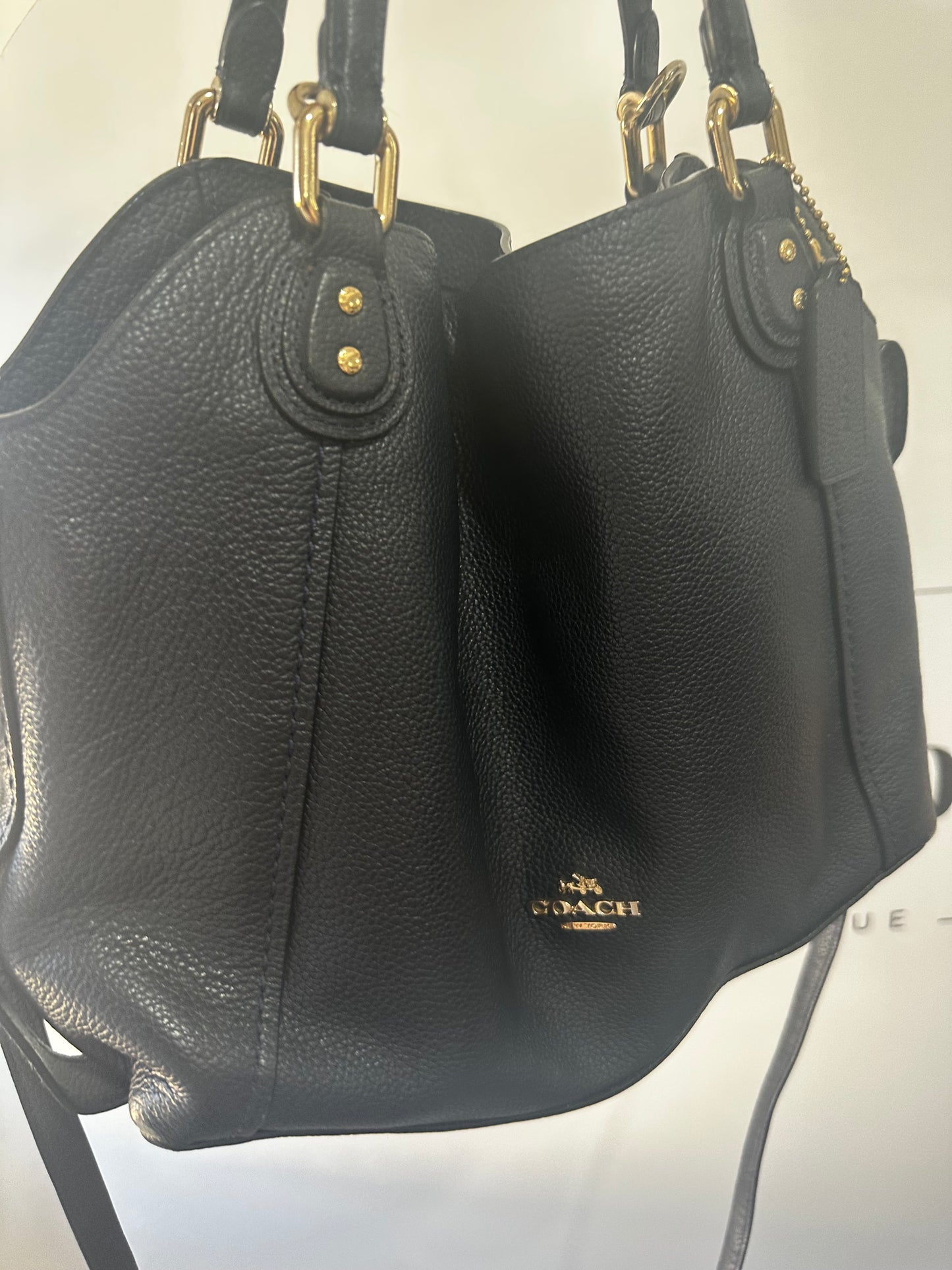 Navy Coach Handbag & Purse Set