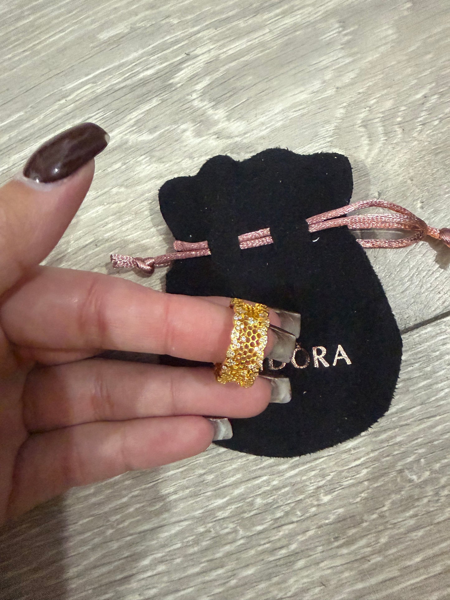 Gold and Silver Pandora  Ring, Small