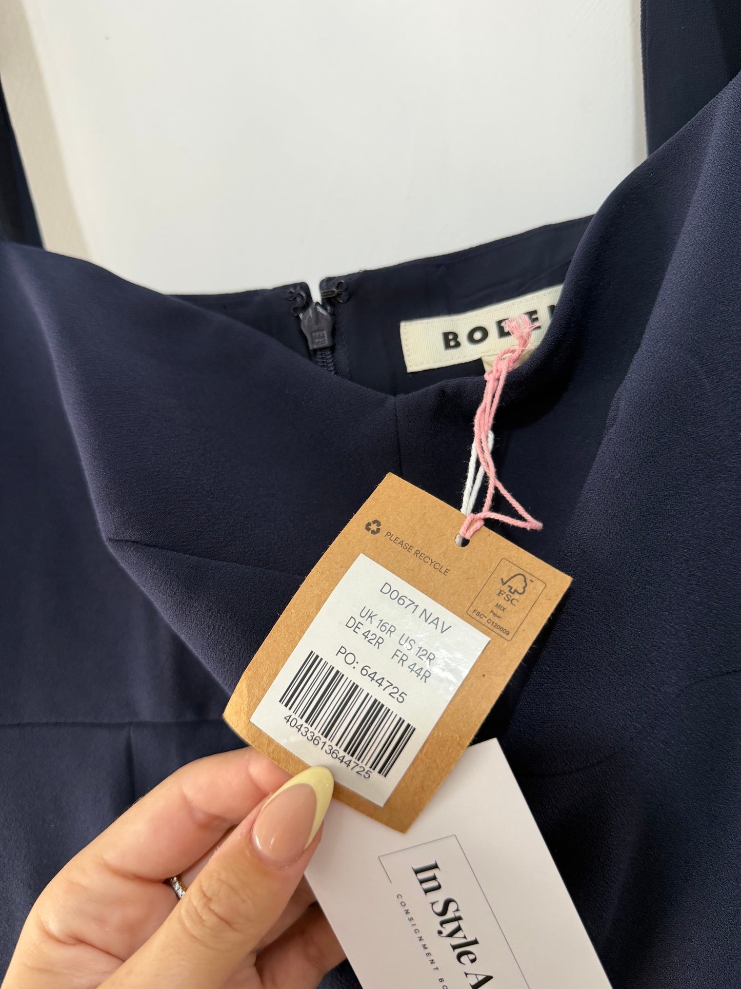 Preloved, Navy Boden Jumpsuit, 16