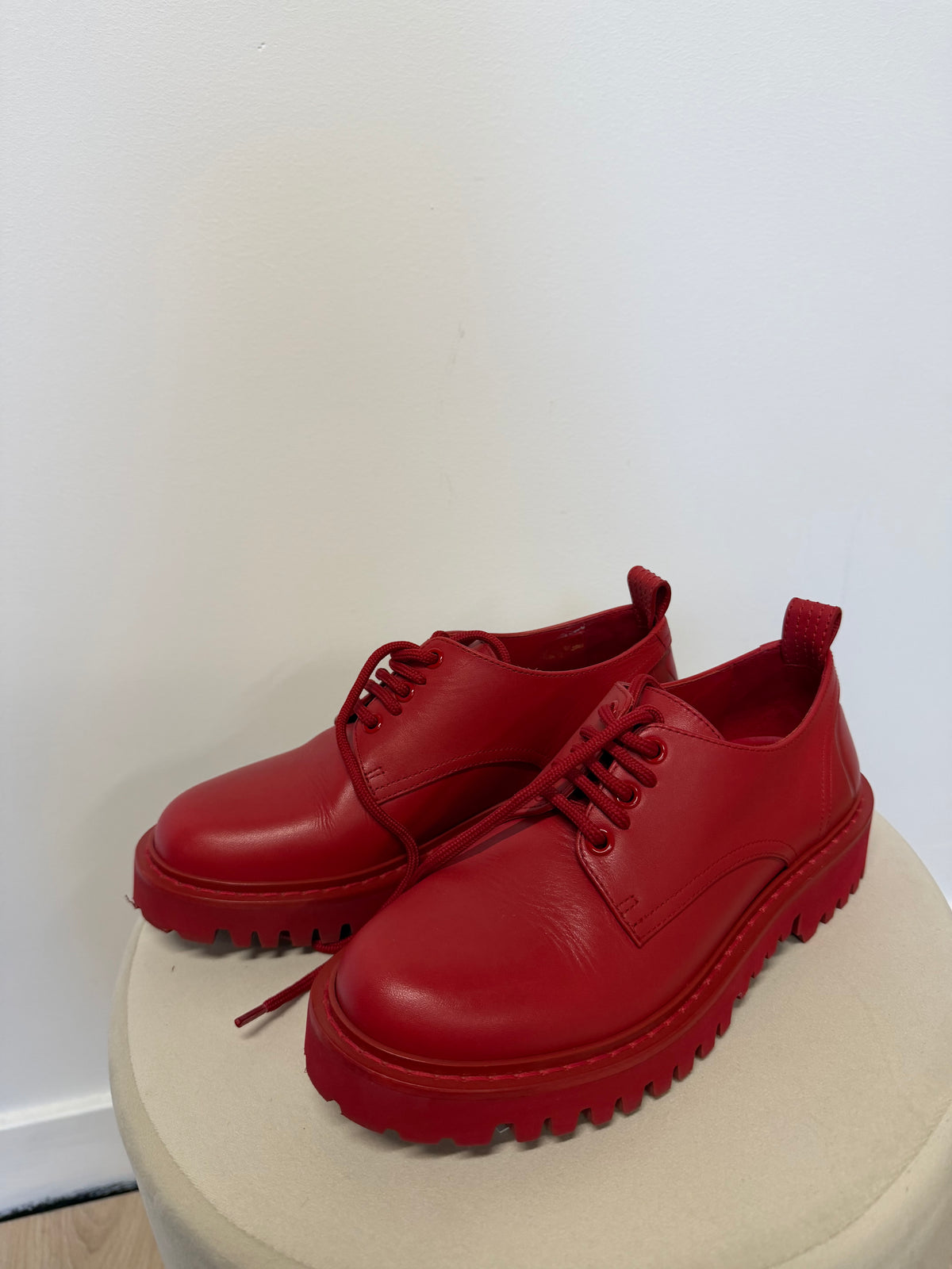 Preloved Red Valentino Loafers Size UK 2.5 Red