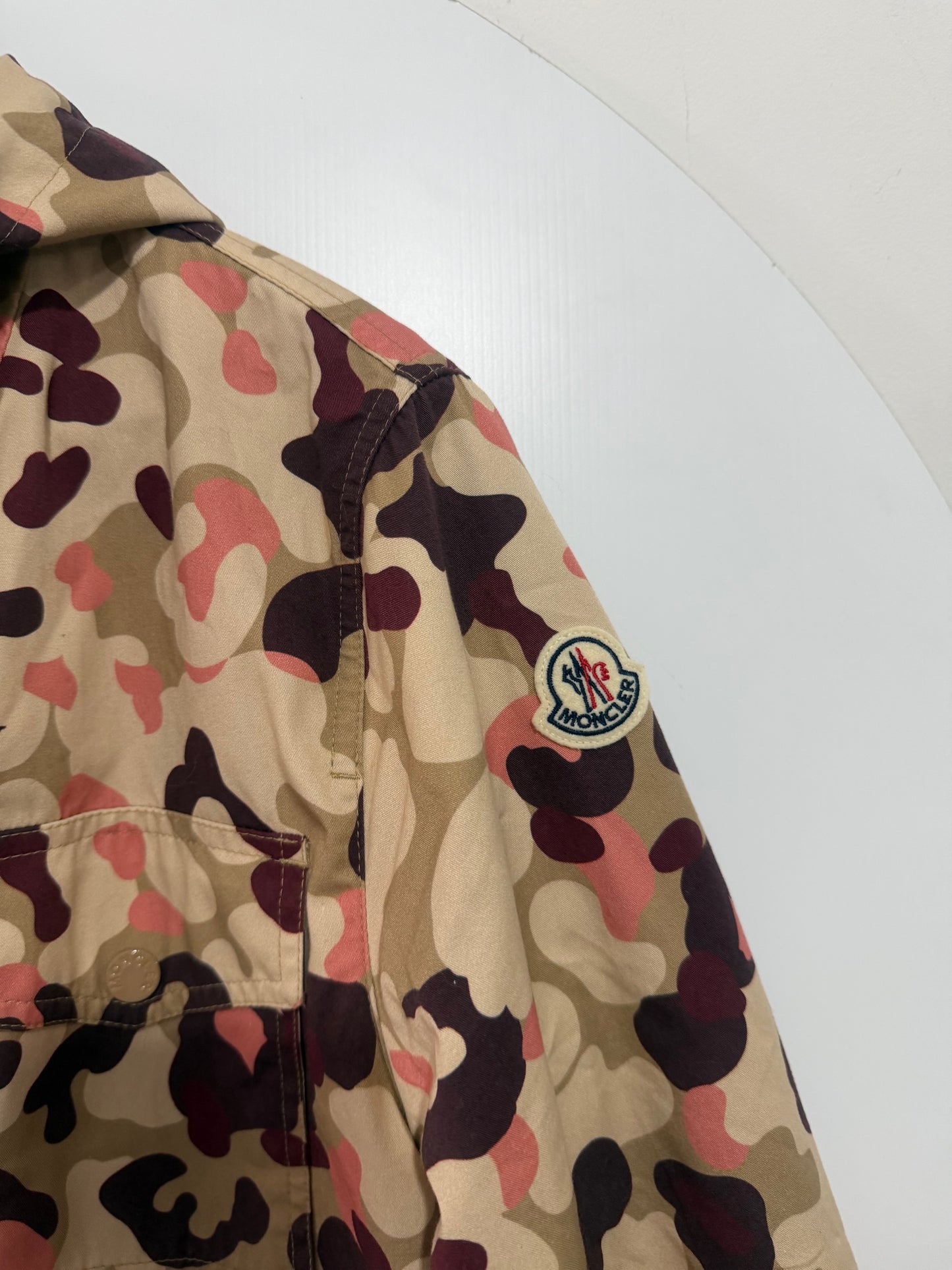 Camo Moncler Jacket, Size S