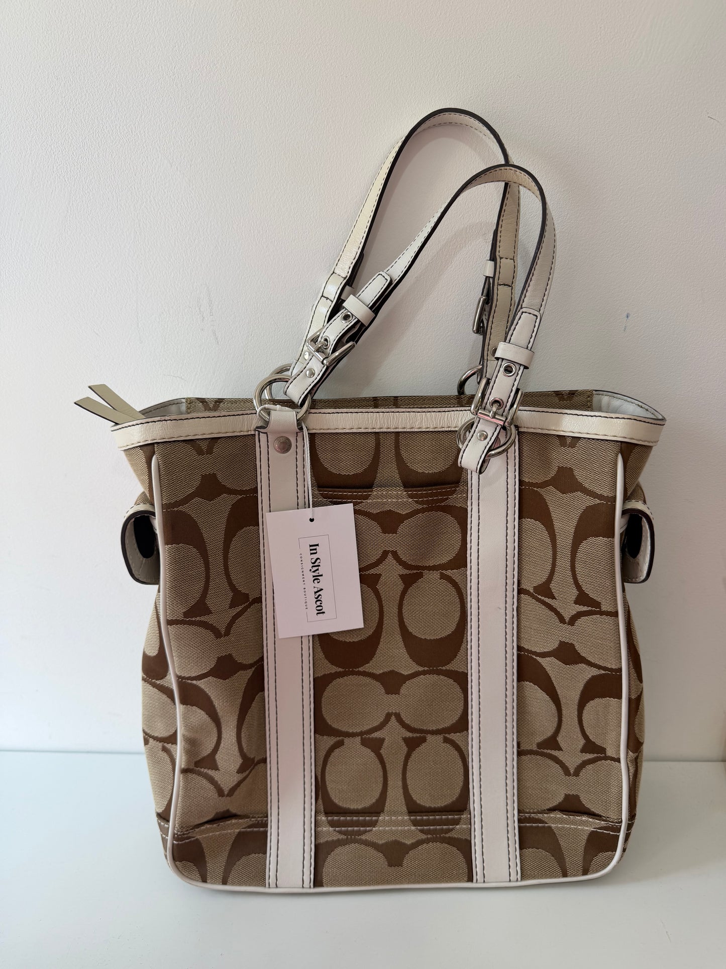 Pre loved beige Coach bag