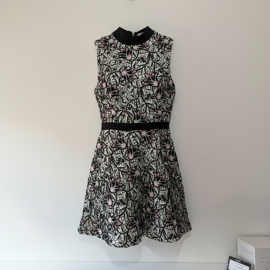 Preloved, Black/White Self-Portrait Dress, UK 10