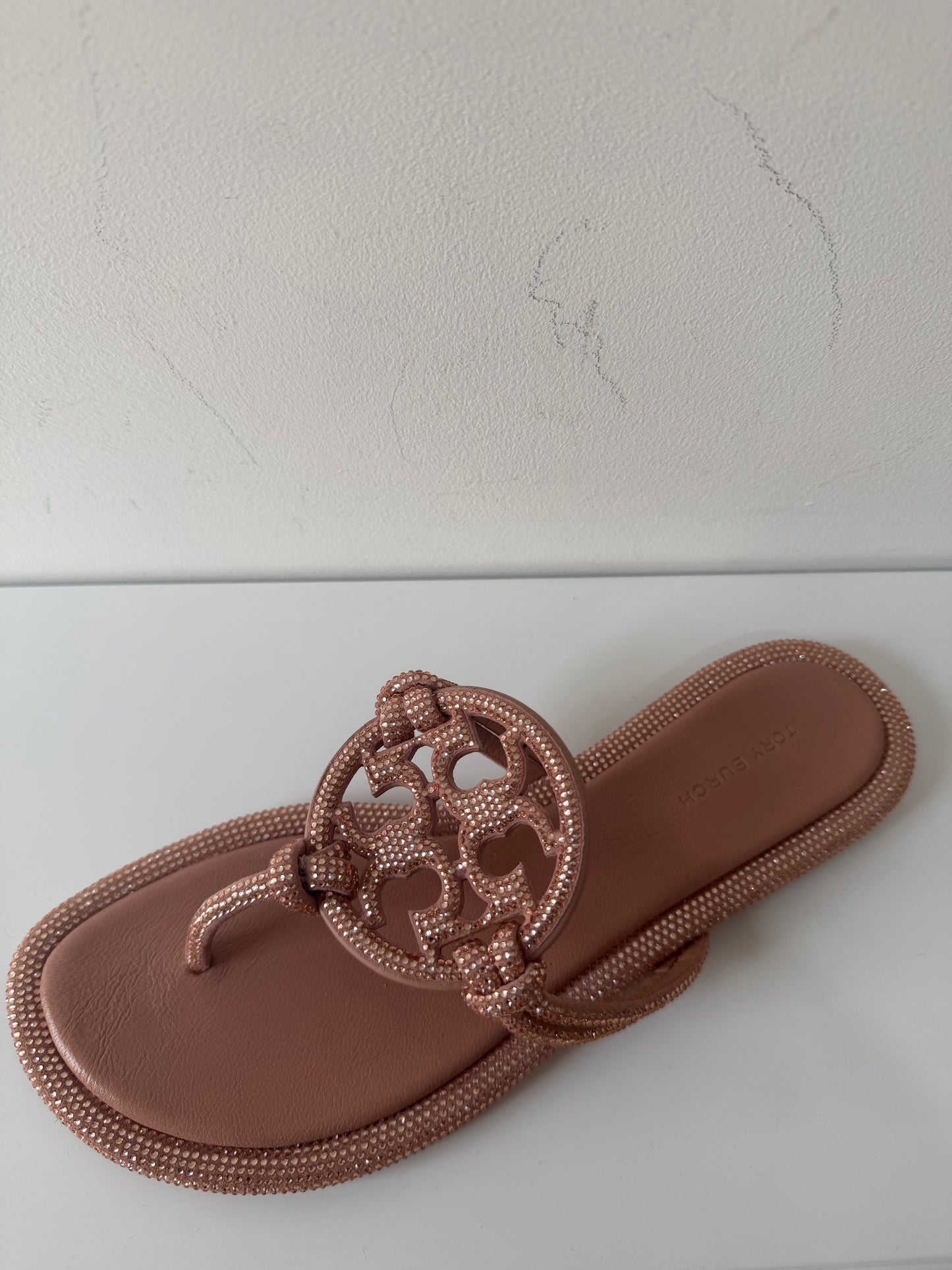 Preloved, Rose Gold Tory Burch Miller Sandals, Size 5