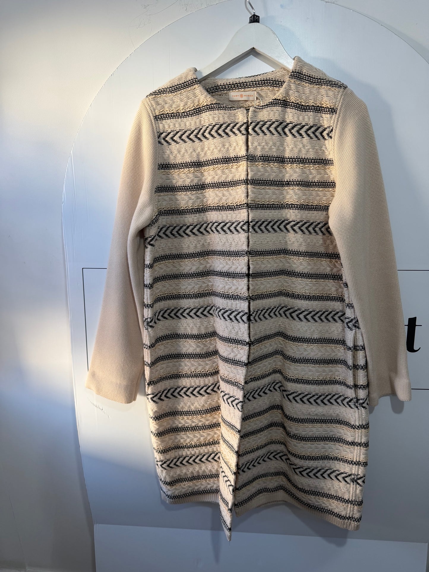 Cream Tory Burch Coat, Size Medium