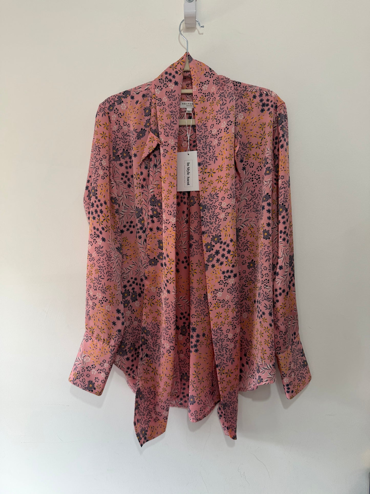 Preloved, Pink Equipment Blouse, UK 10