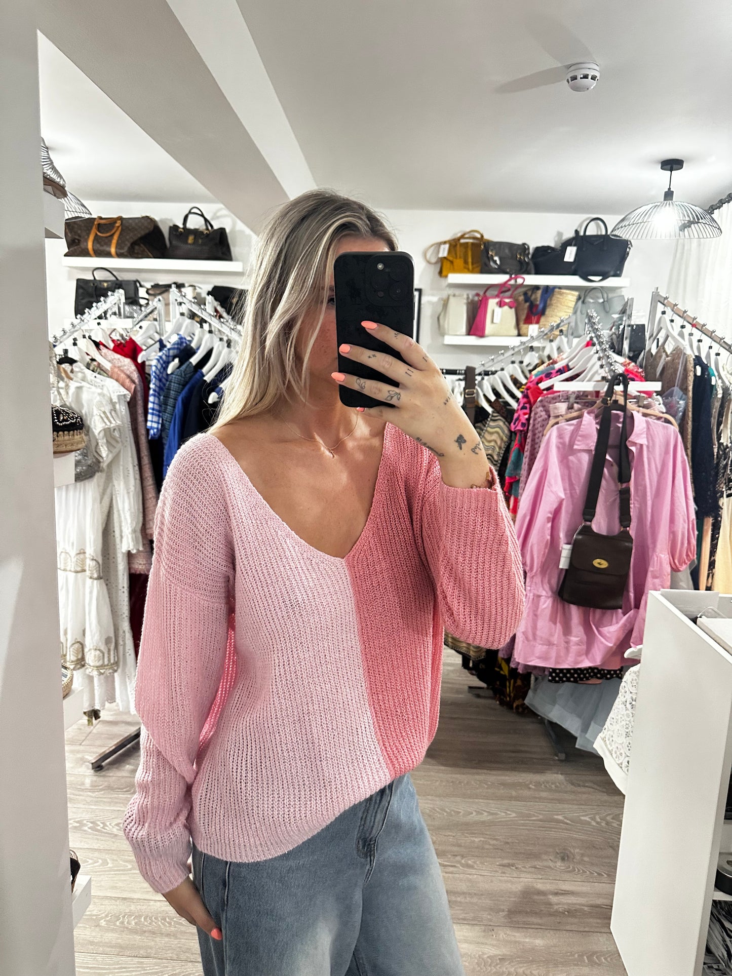 Pink Peach love Jumper, Medium