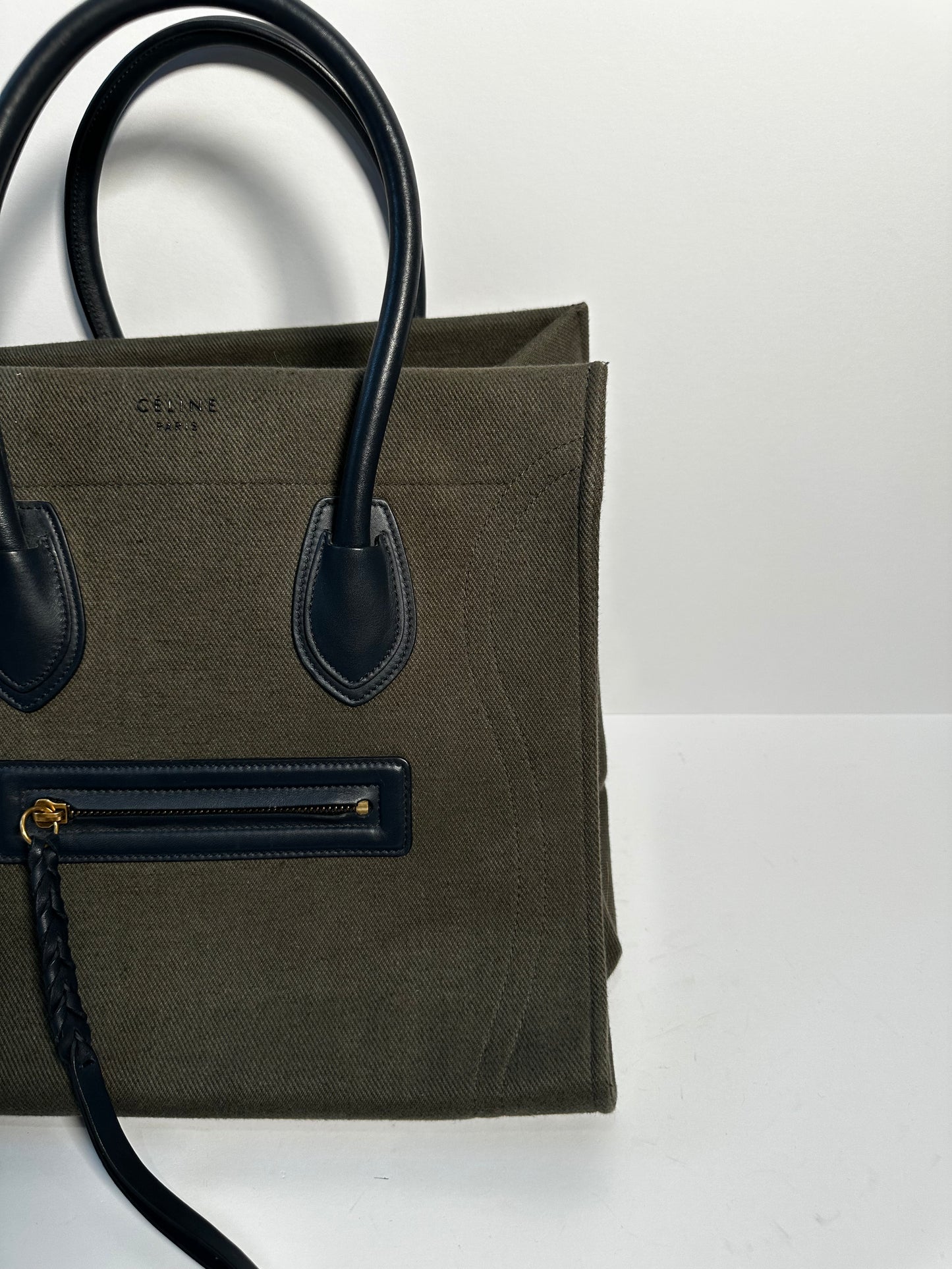 Green/navy Celine Bag