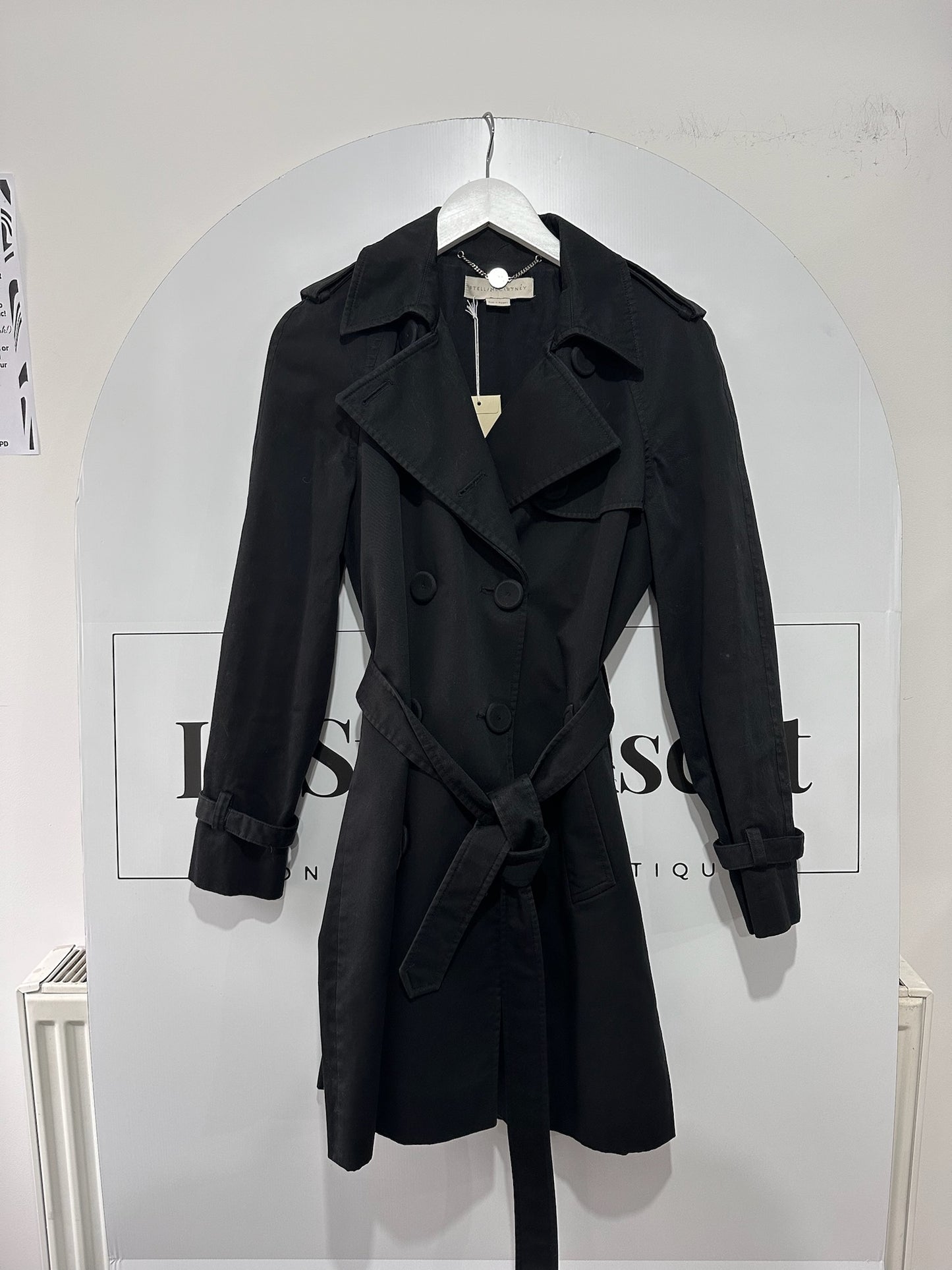 Black Stella McCartney Trench Coat, 10-12