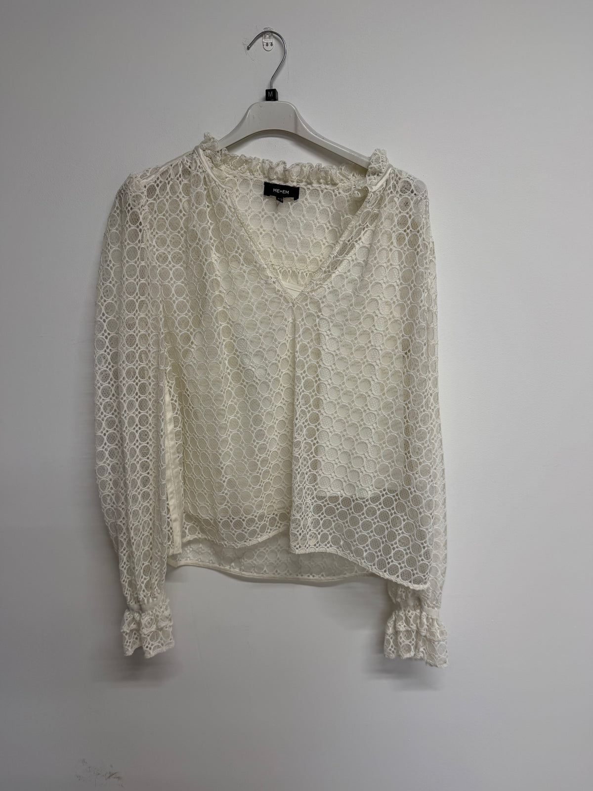 Preloved ME + EM Blouse Size 12 White/Cream