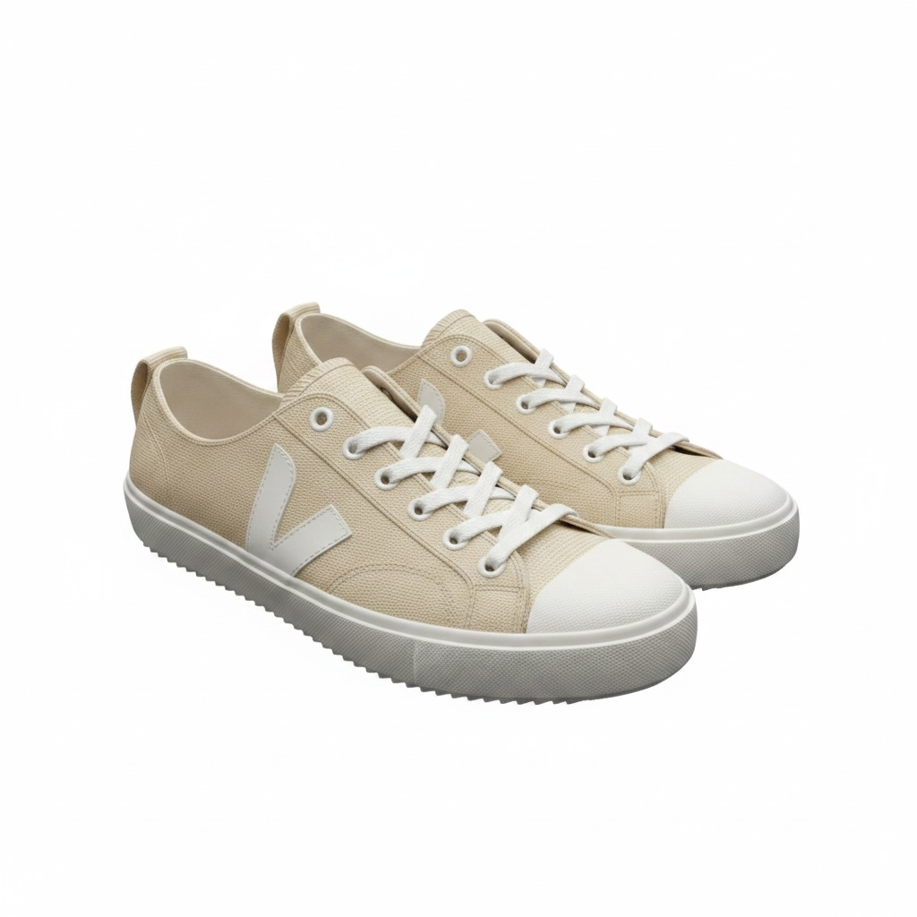 Pre-loved Cream Vejas Trainers, 5