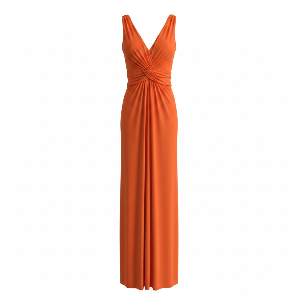 Preloved Orange/Coral Ingenue Dress, Size 10