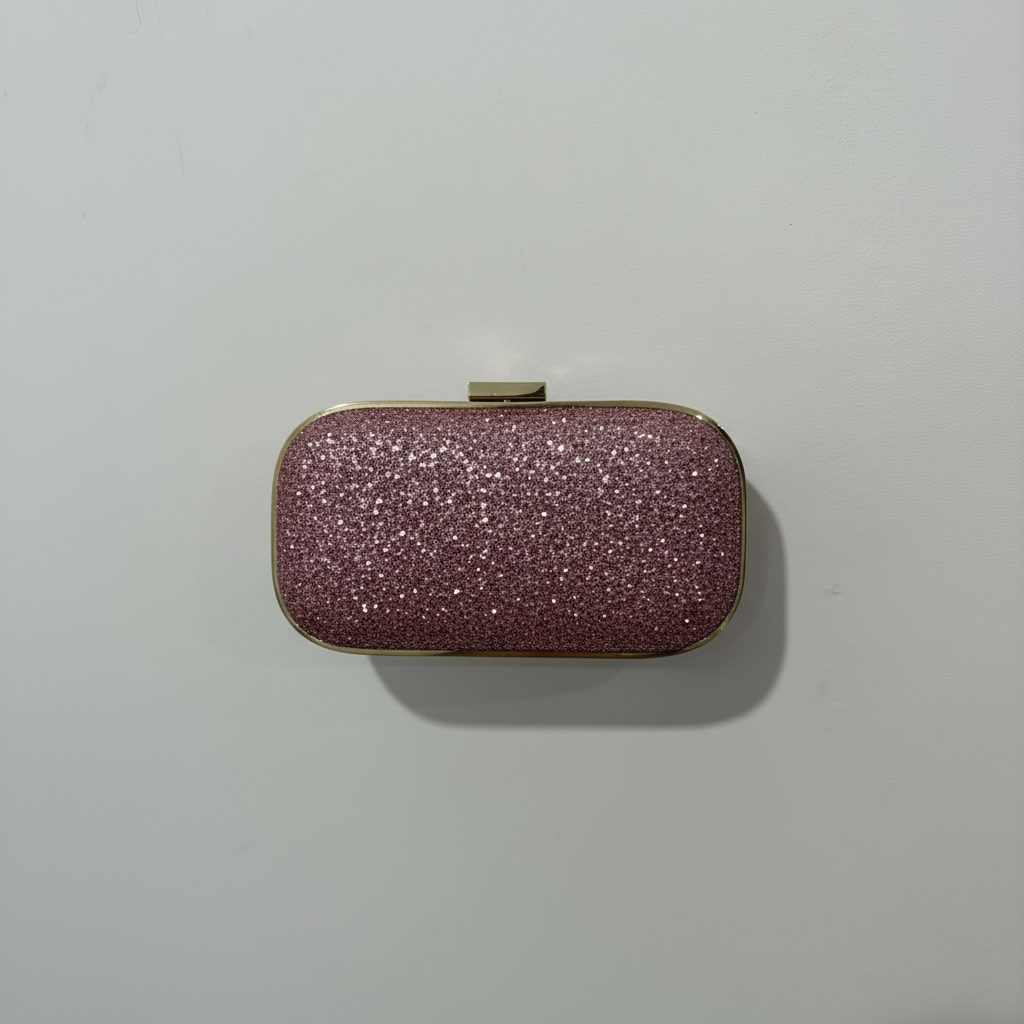 Pink Glitter Anya Hindmarch Clutch Bag, worn by The Princess of Wales