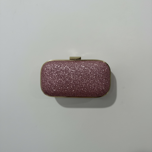 Pink Glitter Anya Hindmarch Clutch Bag, worn by The Princess of Wales