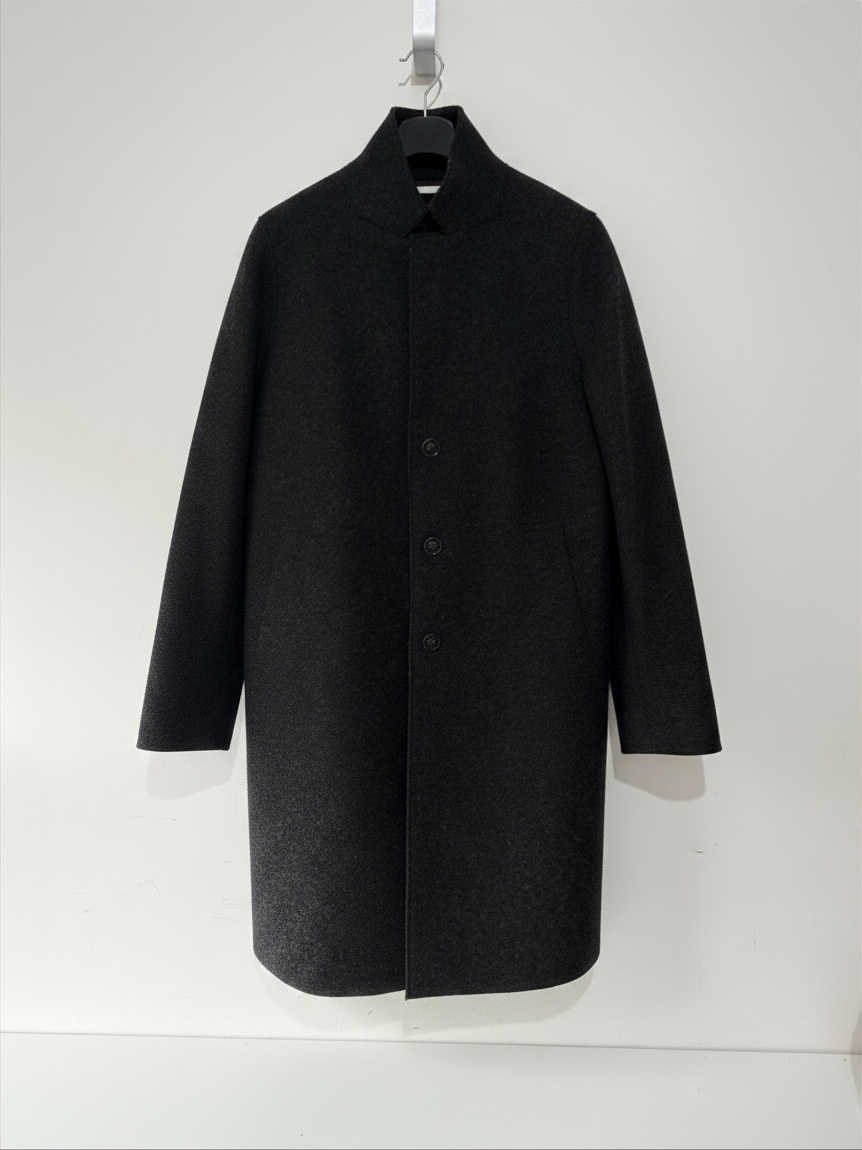 Preloved HarrisWharfLondon Wool Coat Size 12 Grey