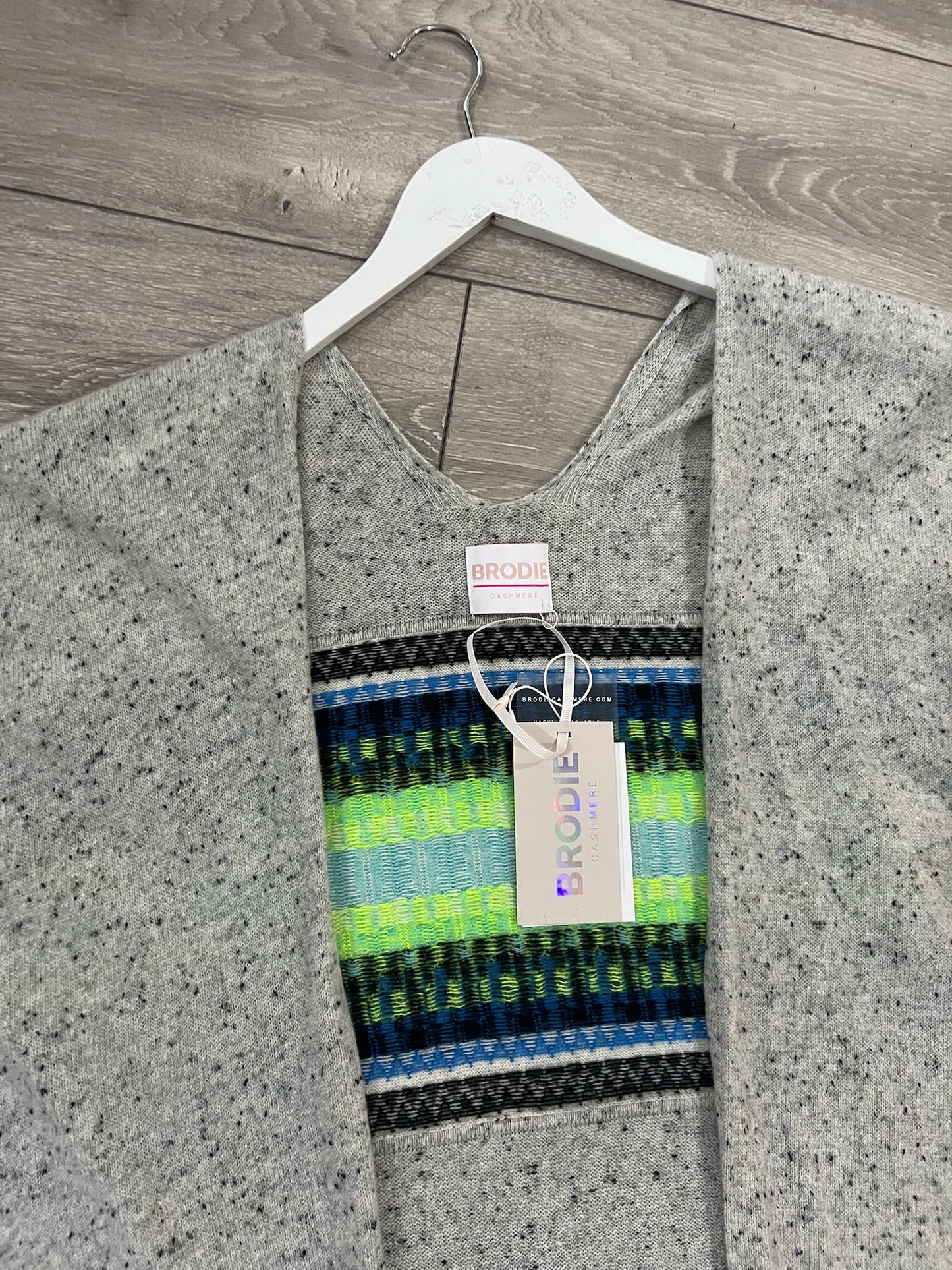 Grey Pattern Brodie Cardigan, One Size BNWT