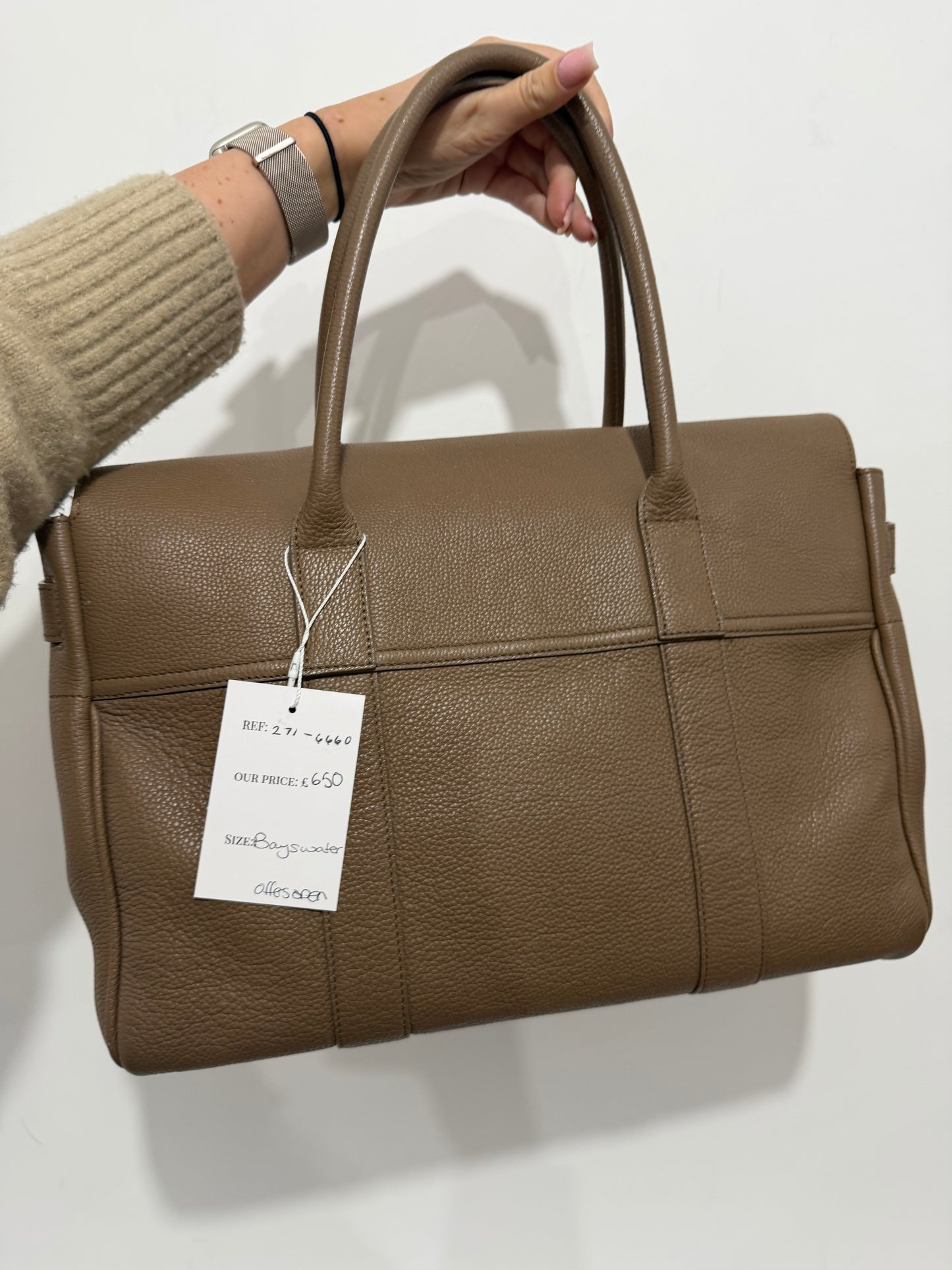 Pre Owned Taupe Mulberry Bayswater