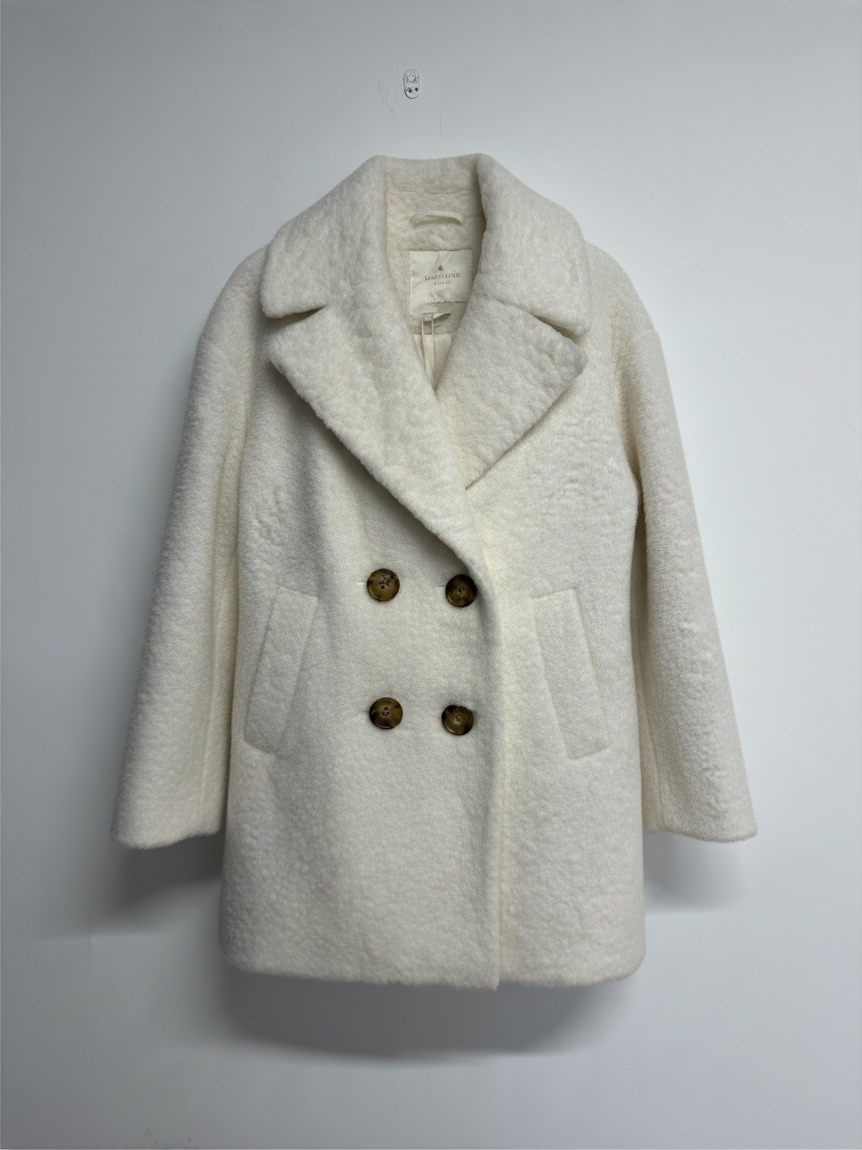 Preloved BNWT Kate Spade Coat Size XS Fits a 10 Cream