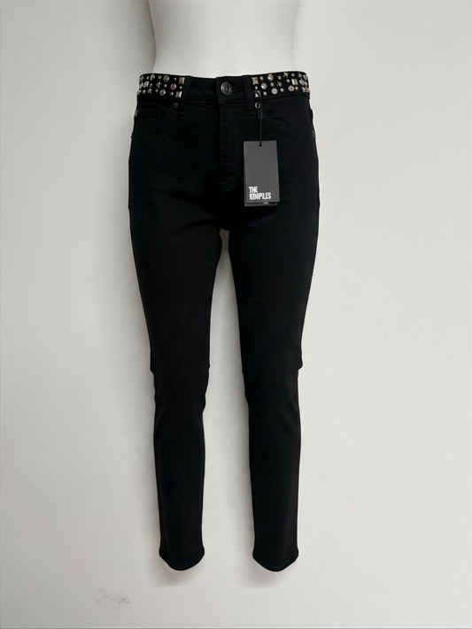 BNWT The Kooples Studded Jeans Size UK 6 Black