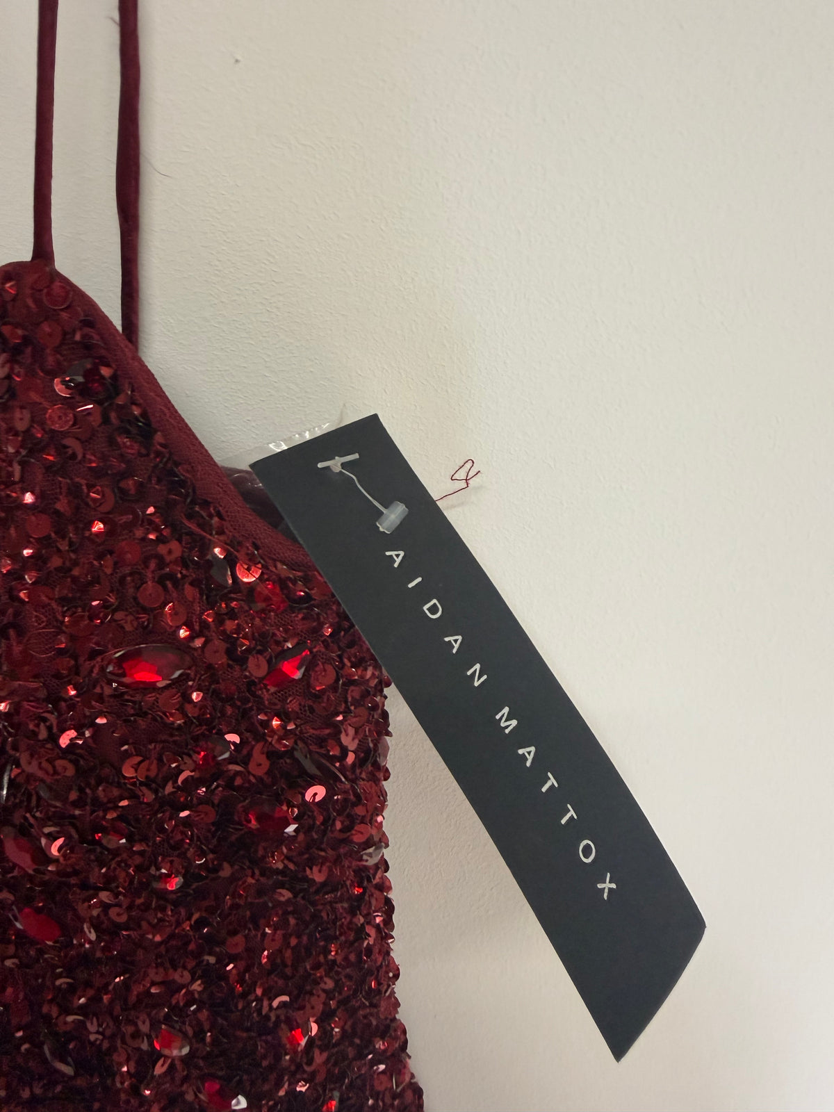 Preloved Aidan Mattox Dress Size 6 Red, BNWT