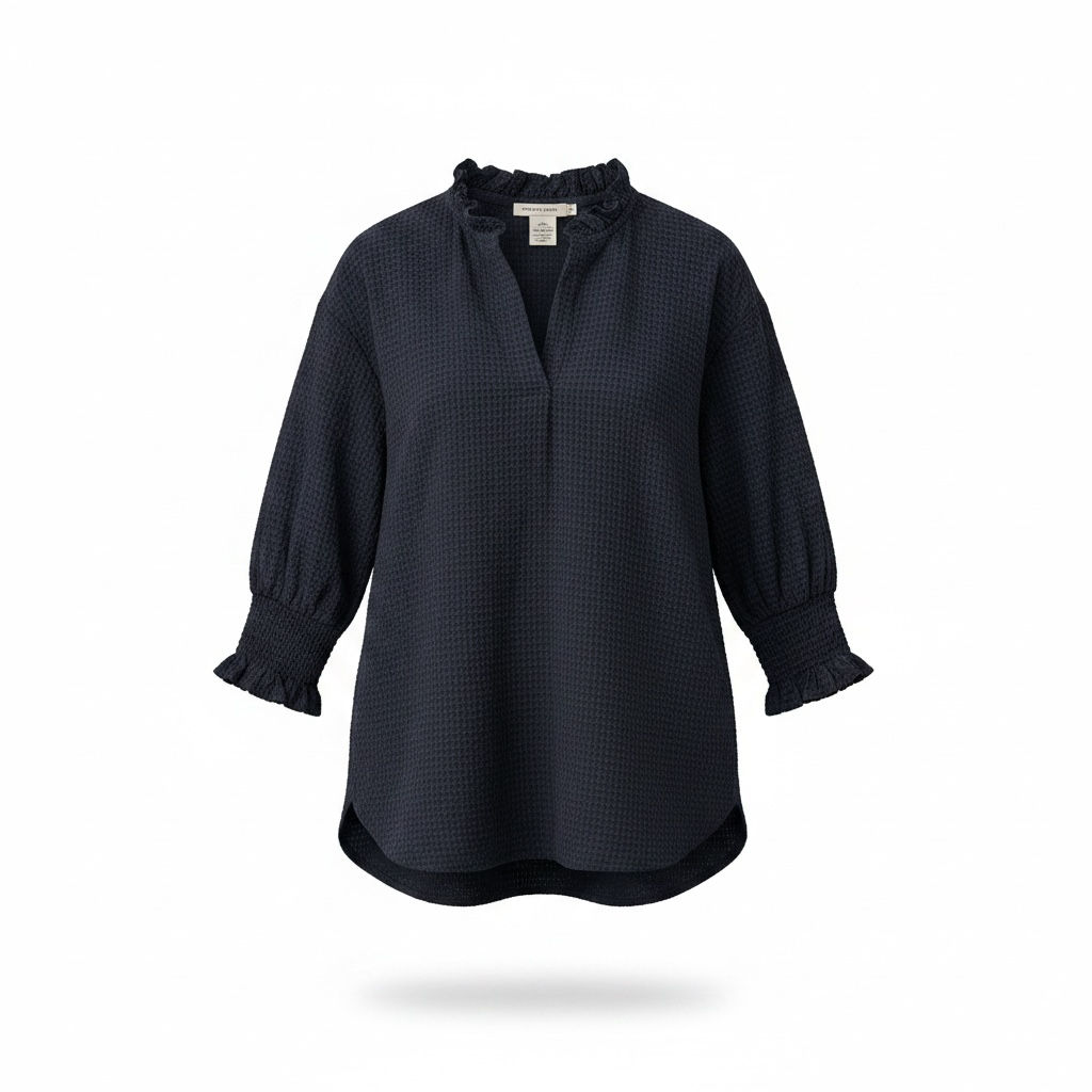 Preloved, Navy Baum Und Pferdgarten Top, Size 6-8 (34)