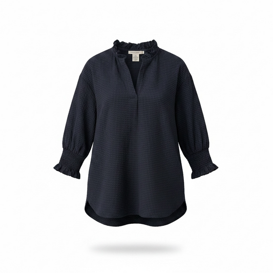 Preloved, Navy Baum Und Pferdgarten Top, Size 6-8 (34)