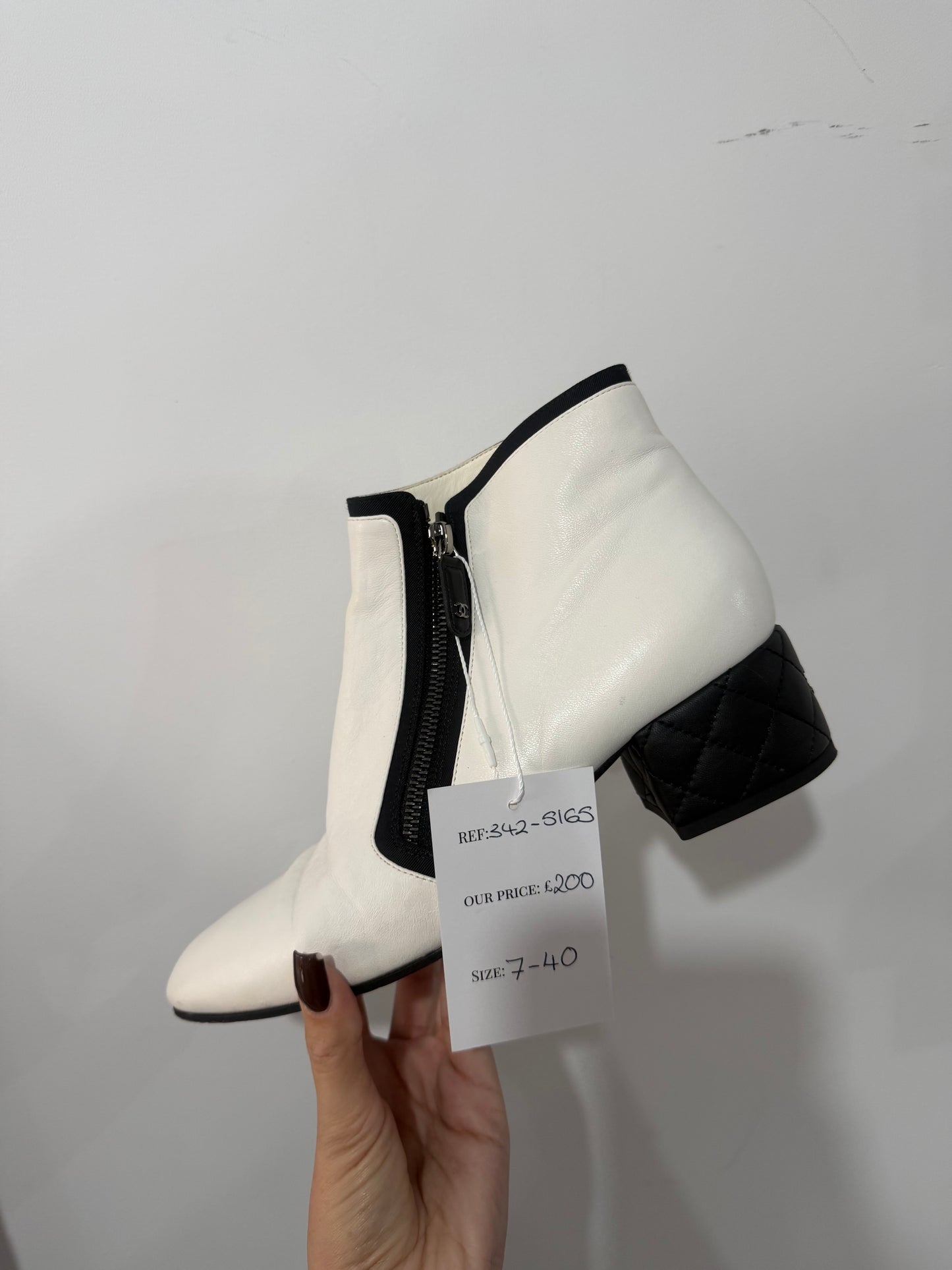 White Chanel Boots, Size 40 UK 7
