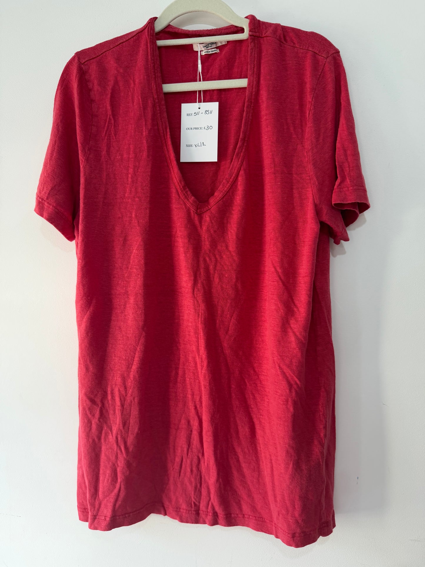 Preloved Red Isabel Marant Étoile Top, Size L/XL