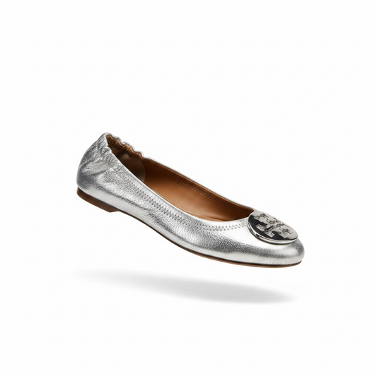Preloved, Silver Tory Burch Flats Pumps, Size 5 - 38