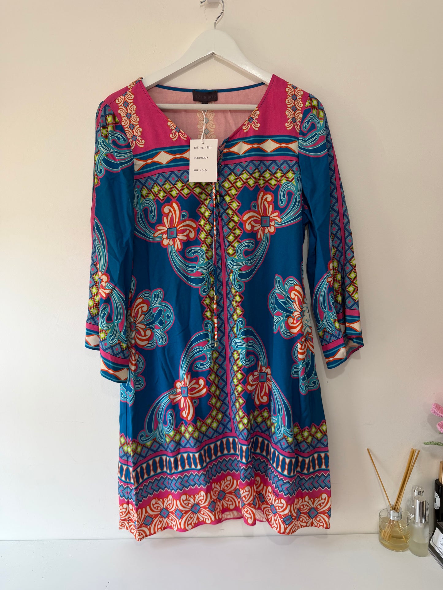 Preloved, Blue Hale Bob Dress, Size Large