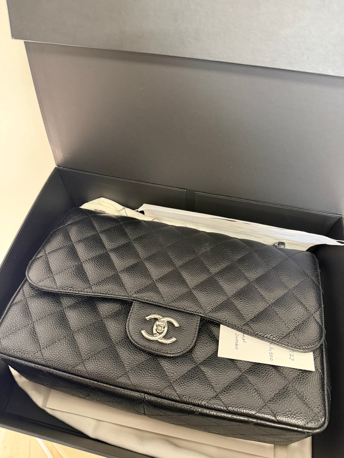 Preloved Chanel Handbag Jumbo Black